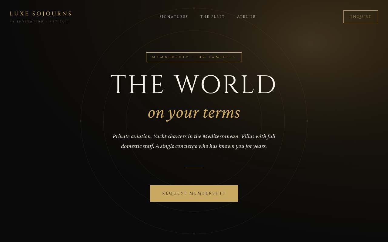 Luxe Sojourns storefront preview