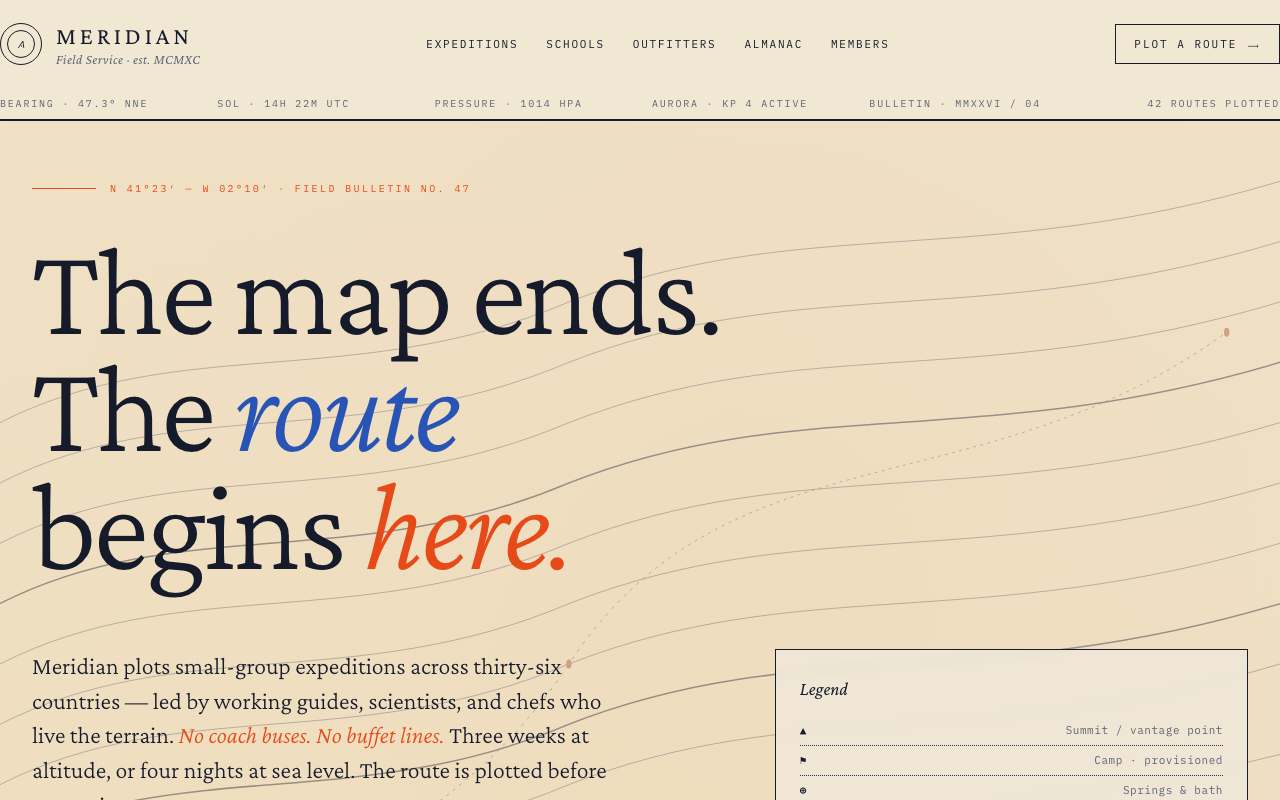 Meridian storefront preview