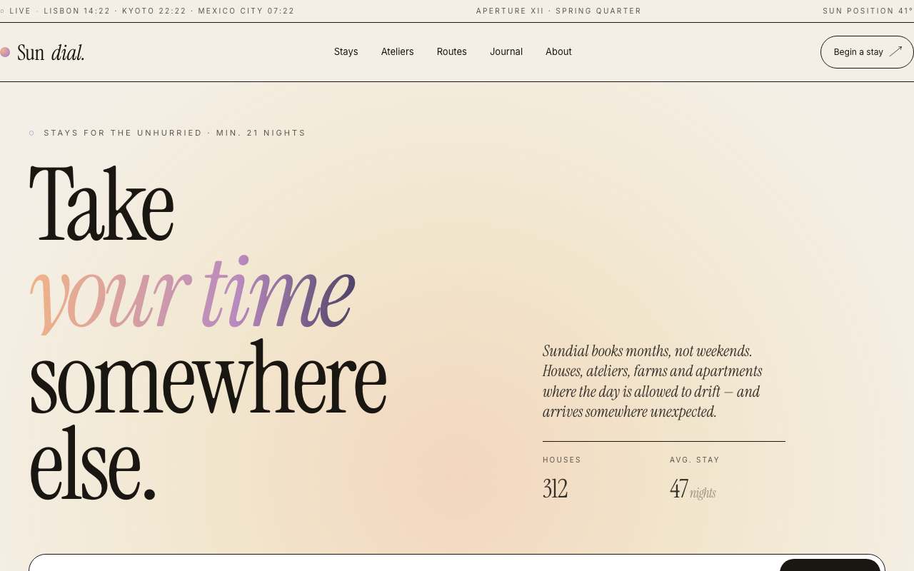 Sundial storefront preview