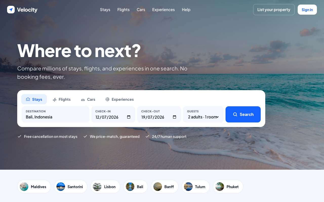 Velocity storefront preview